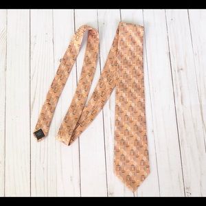 Michael Kors Silk Orange Pattern Tie
